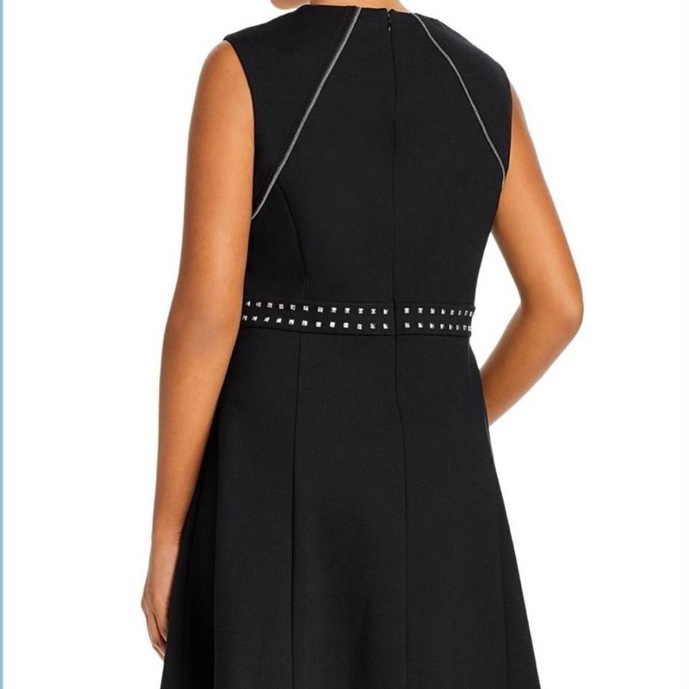 Michael Kors Studded Zipper-Trim Dress Black Small - Picture 2 of 10
